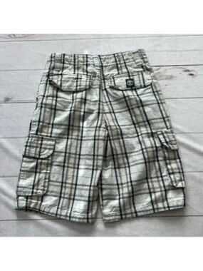 Timberland boys plaid cargo shorts size 10